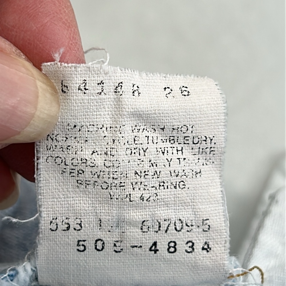 LEVI’S VINTAGE XX 80’-90s DISTRESSED 100% COTTON 505’S RED TAG TAG SZ W31 L32 - Picture 10 of 16